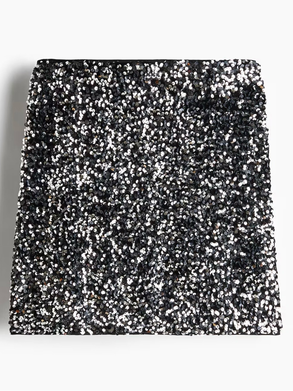 H&M Black And Silver Sequin Mini Skirt